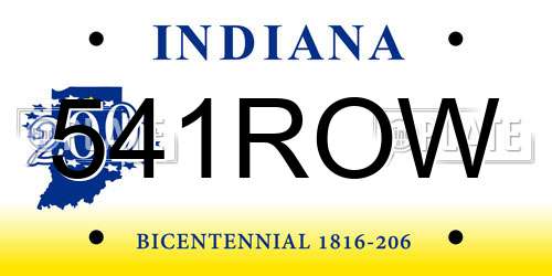 541ROW Indiana License Plate