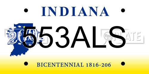 553ALS Indiana License Plate