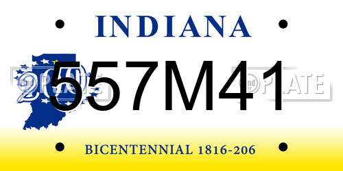 557M41 Indiana License Plate