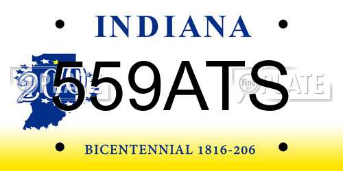 559ATS Indiana License Plate
