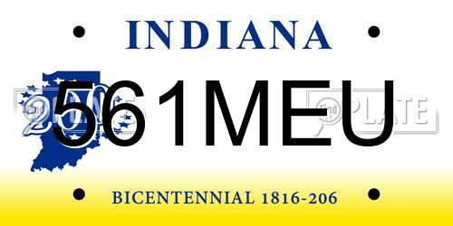 561MEU Indiana License Plate