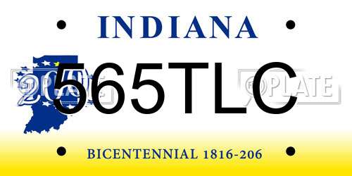 565TLC Indiana License Plate