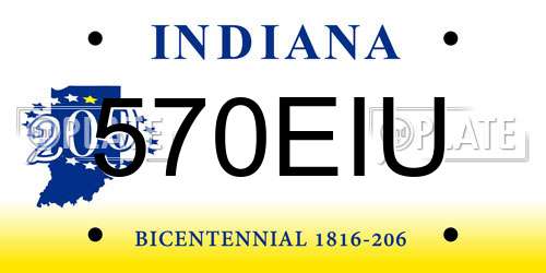 570EIU Indiana License Plate