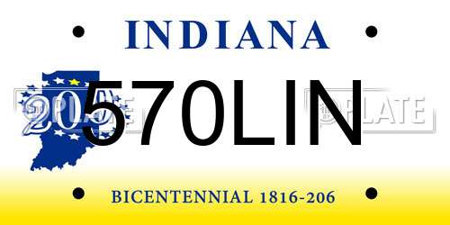 570LIN Indiana License Plate