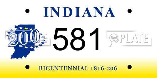 581 Indiana License Plate