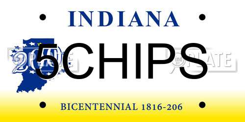 5CHIPS Indiana License Plate