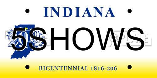 5SHOWS Indiana License Plate