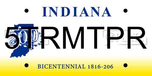 5TRMTPR Indiana License Plate