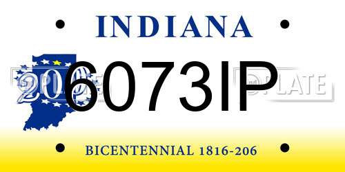 6073IP Indiana License Plate