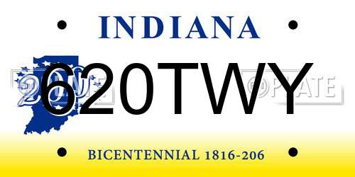 620TWY Indiana License Plate