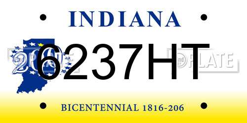 6237HT Indiana License Plate