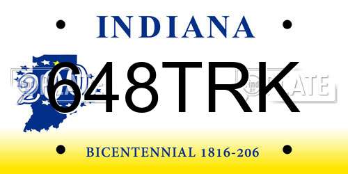 648TRK Indiana License Plate