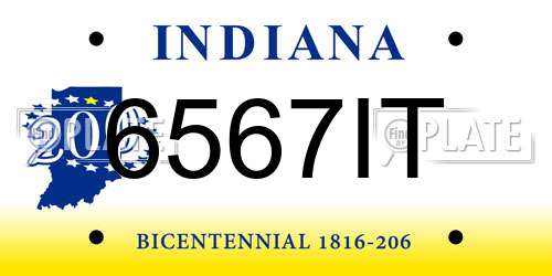 6567IT Indiana License Plate