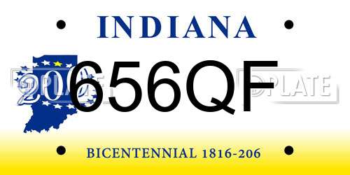 656QF Indiana License Plate