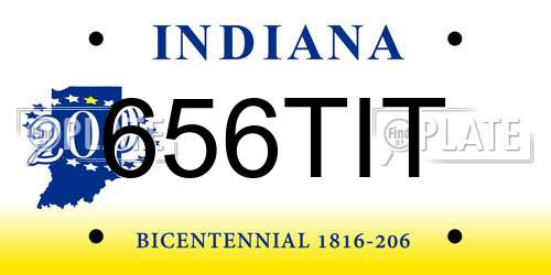 656TIT Indiana License Plate