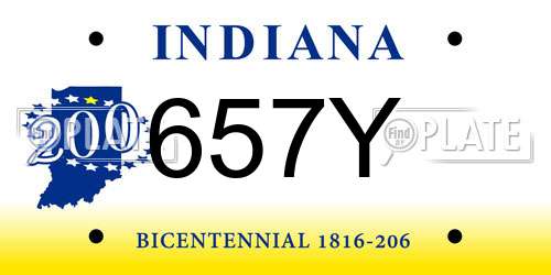 657Y Indiana License Plate