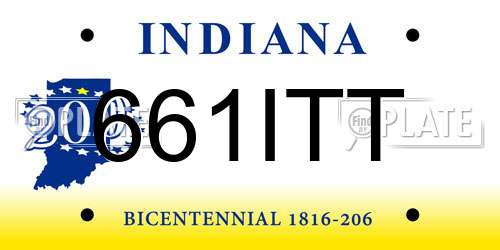 661ITT Indiana License Plate
