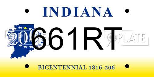 661RT Indiana License Plate
