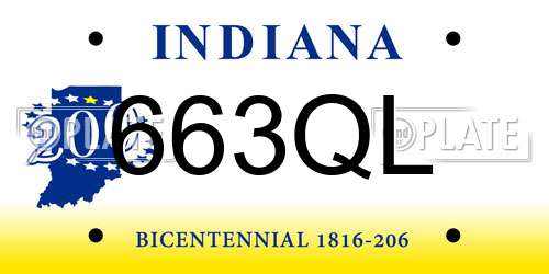 663QL Indiana License Plate