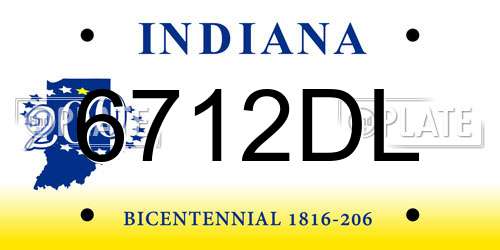 6712DL Indiana License Plate