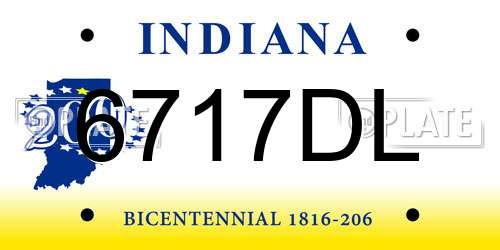 6717DL Indiana License Plate