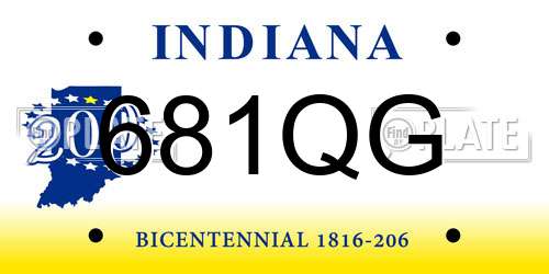 681QG Indiana License Plate