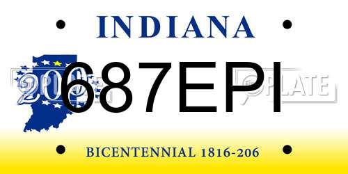687EPI Indiana License Plate