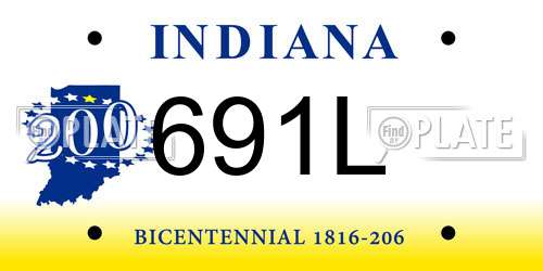 691L Indiana License Plate