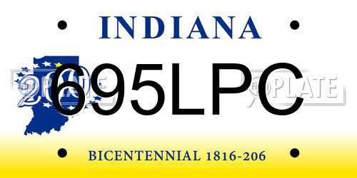 695LPC Indiana License Plate
