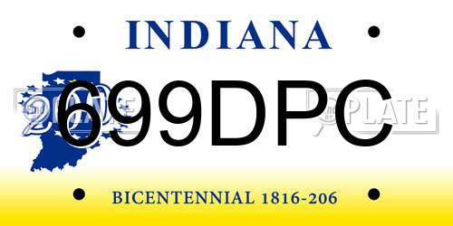 699DPC Indiana License Plate