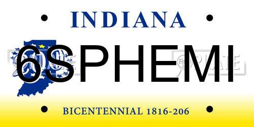 6SPHEMI Indiana License Plate