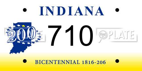 710 Indiana License Plate