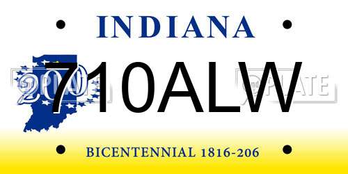 710ALW Indiana License Plate