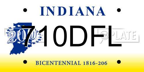 710DFL Indiana License Plate
