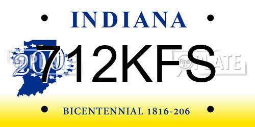 712KFS Indiana License Plate