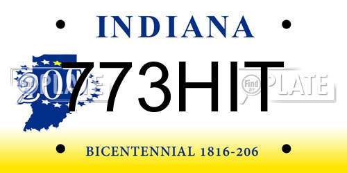 773HIT Indiana License Plate