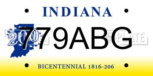 779ABG Indiana License Plate
