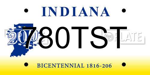 780TST Indiana License Plate