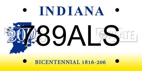 789ALS Indiana License Plate