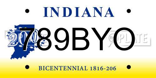 789BYO Indiana License Plate