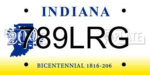 789LRG Indiana License Plate