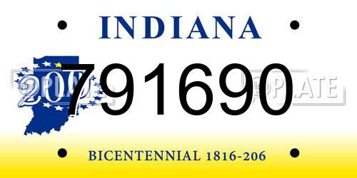 791690 Indiana License Plate