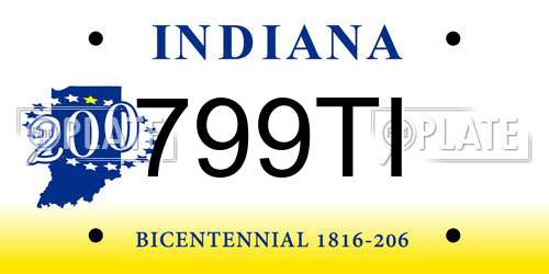 799TI Indiana License Plate