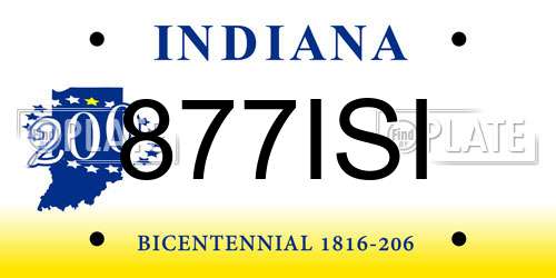 877ISI Indiana License Plate