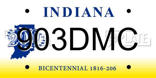 903DMC Indiana License Plate