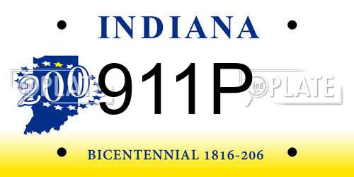 911P Indiana License Plate