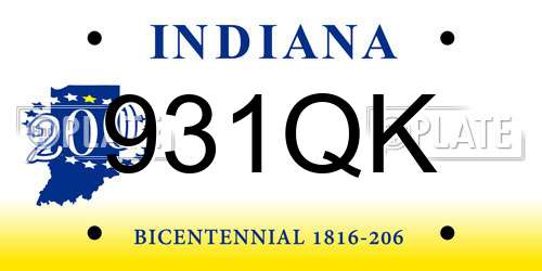 931QK Indiana License Plate