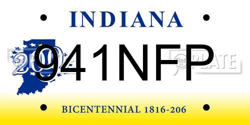 941NFP Indiana License Plate
