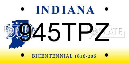 945TPZ Indiana License Plate
