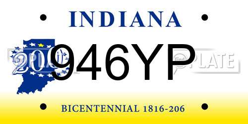 946YP Indiana License Plate